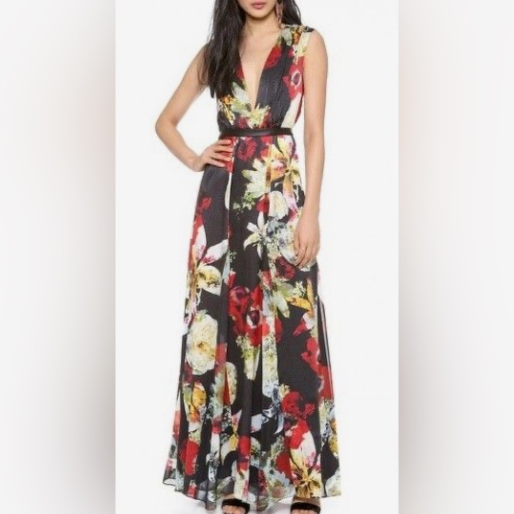 Alice + Olivia Triss print silk maxi dress See pictures for size measurements